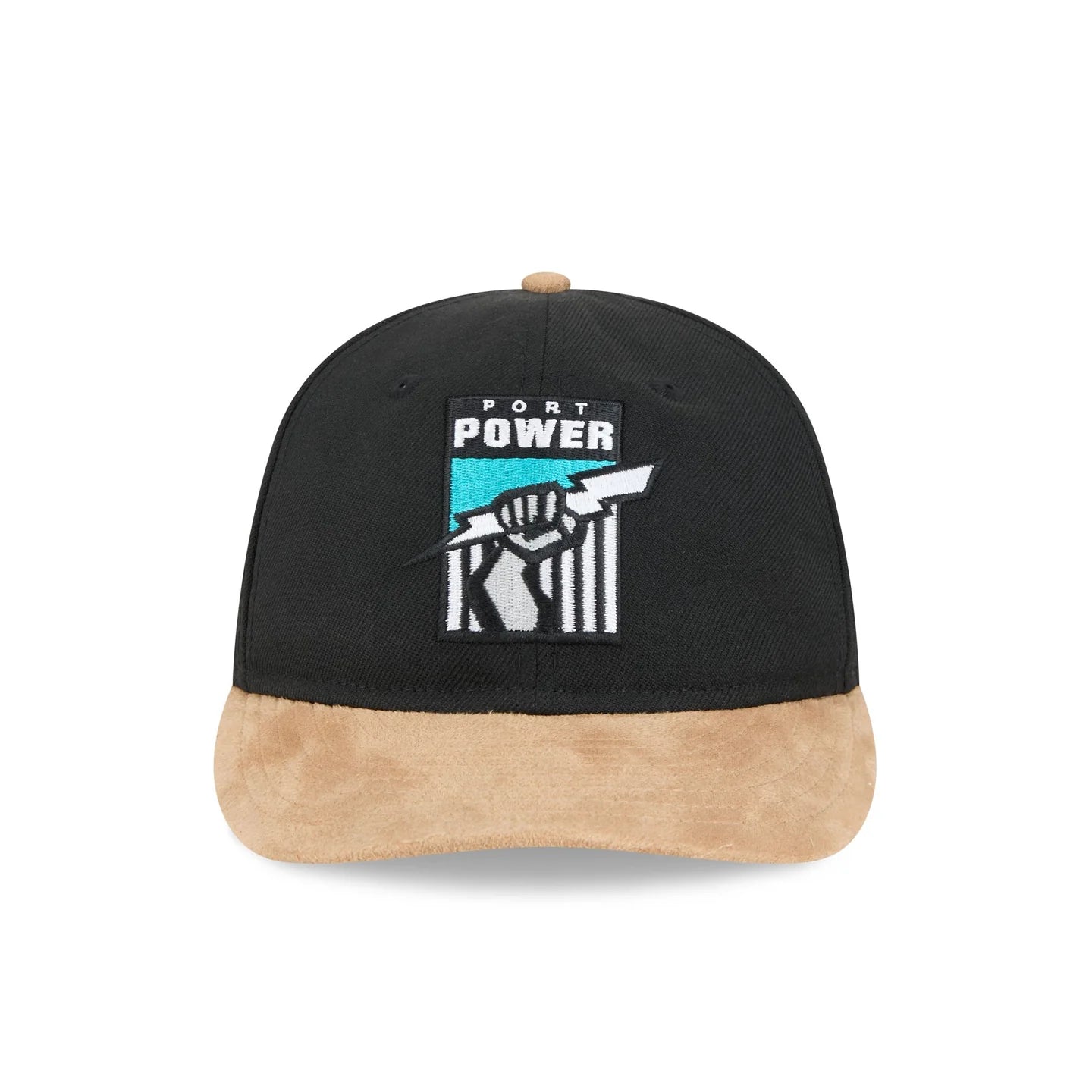 Port Adelaide Power Hat - AFL 2025 Retro Contrast Suede 9Fifity Strapback Cap - New Era